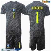 Maglie da calcio Brasile Alisson Becker #1 Portiere Seconda Maglia Bambino Copa America 2024 Manica Corta (+ Pantaloni corti)